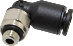 Legris - 4mm OD Metric Nylon/Nickel Plated Brass Push-To-Connect Tube Male Elbow - 290 Max psi - Exact Tooling