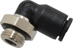 Legris - 6mm OD, 1/8 BSPP, Nylon/Nickel Plated Brass Push-to-Connect Male Elbow - 290 Max psi - Exact Tooling