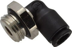 Legris - 6mm OD, 1/4 BSPP, Nylon/Nickel Plated Brass Push-to-Connect Male Elbow - 290 Max psi - Exact Tooling