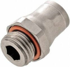 Legris - 4mm Outside Diam, M5x0.8 Metric, Nylon Push-to-Connect Male Connector - 435 Max psi, Tube to Metric Thread Connection, FKM O-Ring - Exact Tooling