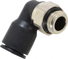 Legris - 10mm OD, 1/4 BSPP, Nylon/Nickel Plated Brass Push-to-Connect Male Elbow - 290 Max psi - Exact Tooling