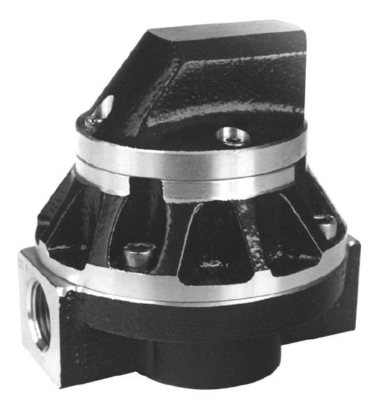 GPI - 1/2" FNPT Port Oval Gear Flowmeter - 0.3 to 7.9 GPM, Aluminum - Exact Tooling