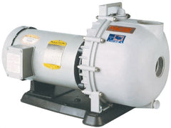 Value Collection - 115/230 Volt, 1 Phase, 5 HP, Self Priming Pump - 2 Inch Inlet, 195 Max GPM, TEFC Motor, Polyester Housing and Impeller, Carbon Ceramic Seal - Exact Tooling