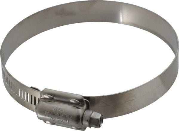 IDEAL TRIDON - SAE Size 412, 3-1/4 to 4-1/8" Diam, Stainless Steel High Torque Worm Drive Clamp - 5/8" Wide, Material Grade 304, Series 850 - Exact Tooling