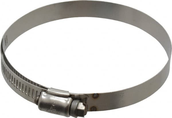 IDEAL TRIDON - SAE Size 56, 3-1/16 to 4" Diam, Stainless Steel Shielded Worm Drive Clamp - Material Grade 301, Series 615 - Exact Tooling