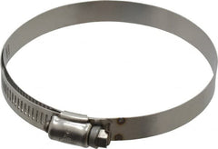 IDEAL TRIDON - SAE Size 56, 3-1/16 to 4" Diam, Stainless Steel Shielded Worm Drive Clamp - Material Grade 301, Series 615 - Exact Tooling