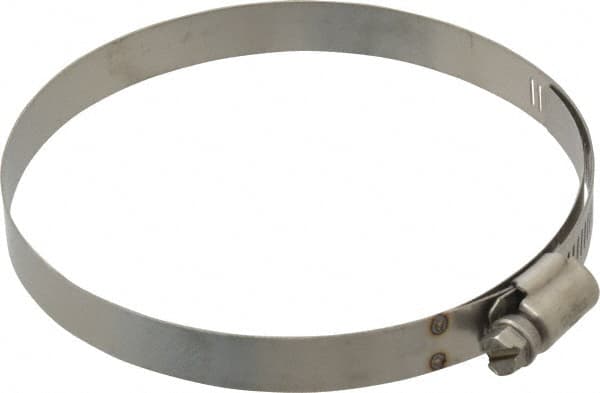 IDEAL TRIDON - SAE Size 64, 3-9/16 to 4-1/2" Diam, Stainless Steel Shielded Worm Drive Clamp - Material Grade 301, Series 615 - Exact Tooling