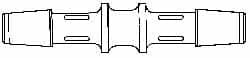 Made in USA - 5/8" Barb, Polypropylene Single Barbed Tube Splicer - White - Exact Tooling