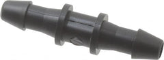 Made in USA - 3/32" Barb, Nylon Single Barbed Tube Splicer - Black - Exact Tooling