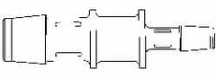 Made in USA - Polypropylene Single Barbed Tube Reducer - White - Exact Tooling