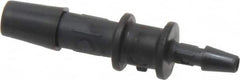 Made in USA - 1/4 x 1/8" Barb, Nylon Single Barbed Tube Reducer - Black - Exact Tooling