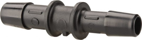 Made in USA - 3/8 x 5/16" Barb, Nylon Single Barbed Tube Reducer - Black - Exact Tooling