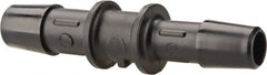 Made in USA - 3/8 x 5/16" Barb, Nylon Single Barbed Tube Reducer - Black - Exact Tooling