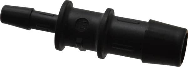 Made in USA - 1/2 x 1/4" Barb, Nylon Single Barbed Tube Reducer - Black - Exact Tooling