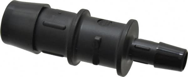 Made in USA - 3/4 x 3/8" Barb, Nylon Single Barbed Tube Reducer - Black - Exact Tooling