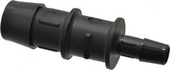 Made in USA - 3/4 x 3/8" Barb, Nylon Single Barbed Tube Reducer - Black - Exact Tooling