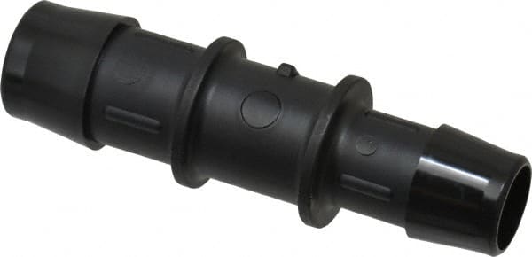Made in USA - 3/4 x 5/8" Barb, Nylon Single Barbed Tube Reducer - Black - Exact Tooling