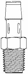 Made in USA - 1/4" Barb, 1/4, Nylon Single Barbed Tube Adapter - Natural, Male - Exact Tooling