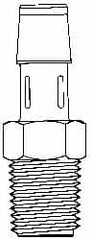 Made in USA - 1/4" Barb, 1/4, Nylon Single Barbed Tube Adapter - Natural, Male - Exact Tooling