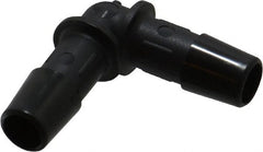 Made in USA - 3/8" Barb, Nylon Single Barbed Tube Elbow - Black - Exact Tooling