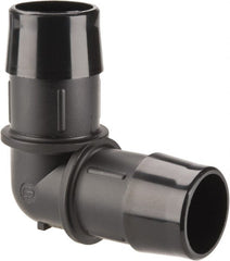 Made in USA - 1" Barb, Nylon Single Barbed Tube Elbow - Black - Exact Tooling