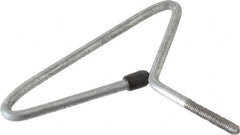 Schaefer Brush - 4-1/8" Long, 8-32 Male, Galvanized Steel T-Bar Brush Handle - 0.162" Diam, For Use with Steel Rods - Exact Tooling