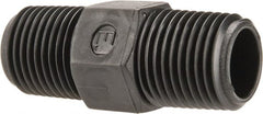 Made in USA - 1/8 NPT Nylon Threaded Tube Fitting - Black - Exact Tooling