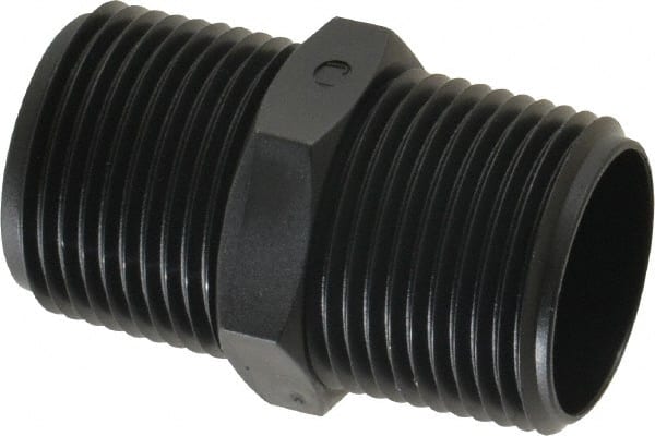 Made in USA - 3/4 NPT Nylon Threaded Tube Fitting - Black - Exact Tooling