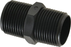 Made in USA - 3/4 NPT Nylon Threaded Tube Fitting - Black - Exact Tooling