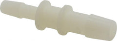 Made in USA - Nylon Single Barbed Tube Reducer - Natural - Exact Tooling