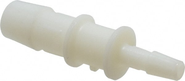 Made in USA - Nylon Single Barbed Tube Reducer - Natural - Exact Tooling