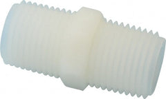 Made in USA - 1/2 NPT Nylon Threaded Tube Fitting - Natural - Exact Tooling