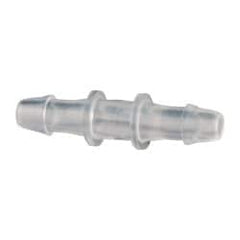 Made in USA - 3/32" Barb, Polypropylene Single Barbed Tube Splicer - Natural - Exact Tooling