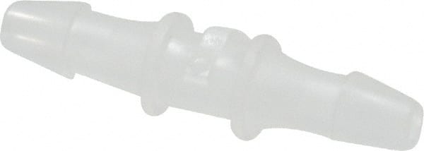 Made in USA - 1/8" Barb, Polypropylene Single Barbed Tube Splicer - Natural - Exact Tooling