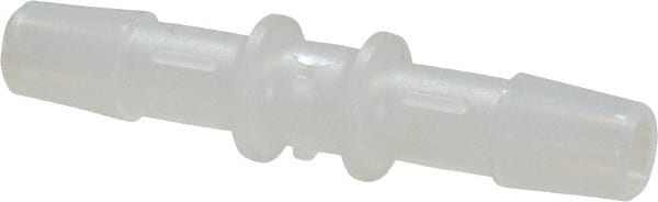 Made in USA - 5/16" Barb, Polypropylene Single Barbed Tube Splicer - Natural - Exact Tooling