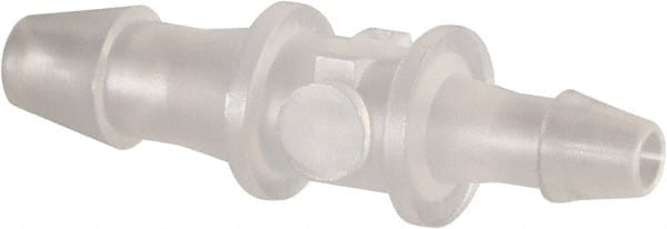 Made in USA - 1/8 x 3/32" Barb, Polypropylene Single Barbed Tube Reducer - Natural - Exact Tooling