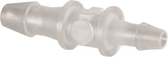 Made in USA - 1/8 x 3/32" Barb, Polypropylene Single Barbed Tube Reducer - Natural - Exact Tooling