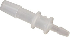 Made in USA - 1/4 x 1/8" Barb, Polypropylene Single Barbed Tube Reducer - Natural - Exact Tooling
