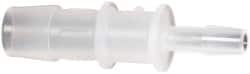 Made in USA - Polypropylene Single Barbed Tube Reducer - Natural - Exact Tooling