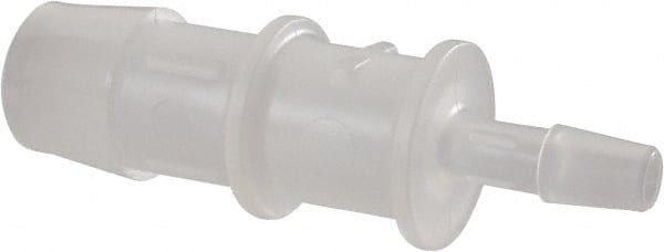Made in USA - Polypropylene Single Barbed Tube Reducer - Natural - Exact Tooling