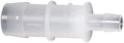 Made in USA - Polypropylene Single Barbed Tube Reducer - Natural - Exact Tooling