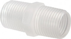 Made in USA - 1/2 NPT Polypropylene Threaded Tube Fitting - Natural - Exact Tooling