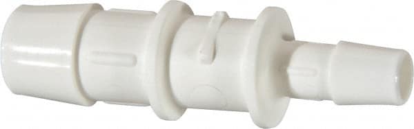 Made in USA - Polypropylene Single Barbed Tube Reducer - White - Exact Tooling