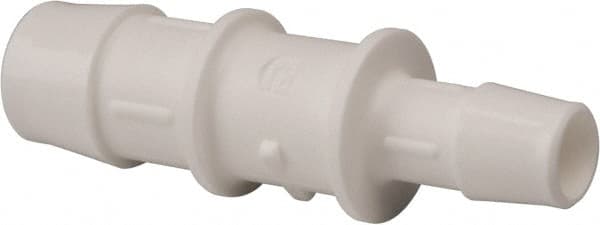 Made in USA - Polypropylene Single Barbed Tube Reducer - White - Exact Tooling