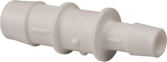Made in USA - Polypropylene Single Barbed Tube Reducer - White - Exact Tooling
