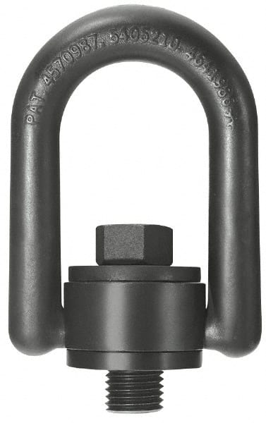 American Drill Bushing - 15,000 Lbs. Load Capacity, 6.75 Inch Wide x 9.22 Inch High, Heavy Duty Road Plate - 1-1/2 - 6 Thread Size, 2 Inch Radius, 1-1/4 Inch Bail Diameter, 3.88 Inch Flange Diameter, 3.74 Inch Max Bail Opening, 470 Ft./Lbs. Torque Load - Exact Tooling