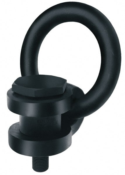 American Drill Bushing - 650 kg. Load Limit, Side Pull Hoist Ring - M10x1.5 Thread Size, 51 mm Diameter Ring - Exact Tooling