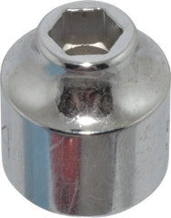 Proto - 1/4", 3/8" Drive, Standard Hand Socket - 6 Points, 13/16" OAL, Chrome Finish - Exact Tooling