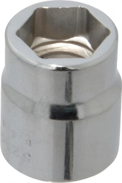 Proto - 7/16", 3/8" Drive, Standard Hand Socket - 6 Points, 7/8" OAL, Chrome Finish - Exact Tooling