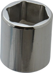 Proto - 5/8", 3/8" Drive, Standard Hand Socket - 6 Points, 15/16" OAL, Chrome Finish - Exact Tooling